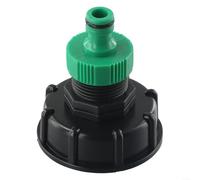 Marchfunny Adaptateur de réservoir IBC en plastique PP S60 x 6, filetage grossier avec filetage femelle de 2,5 cm et robinet pour sortie de valve de réservoir d'eau et raccord d'accessoires de tuyau