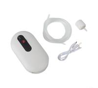 Marchfunny Aérateur d'appât vivant rechargeable pour aquarium de pêche avec débit d'oxygène à tube simple/double pour appâts vivants et aquariums pendant les coupures de courant (tube simple)