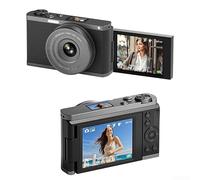 Marchfunny Appareil photo numérique zoom 28x avec résolution de 68 mégapixels, écran rabattable de 180 degrés, vidéo 4K et compatibilité MOV (B)