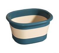 Marchfunny Bassine de bain de pieds pliable en silicone - Seau portable pour soins des pieds - 41 x 35 cm (sans couvercle bleu)