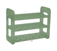 Marchfunny Boîte à œufs à plusieurs niveaux, boîte de rangement pour réfrigérateur, armoire de cuisine, plateau de rangement en plastique transparent avec poignée, 30 emplacements (vert)