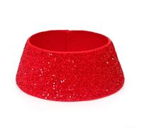 Marchfunny Collier de sapin de Noël avec paillettes sirène et tissu en velours conçu pour les arbres artificiels dans de nombreux endroits, y compris les écoles et les bureaux avec fixation sécurisée