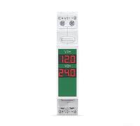 Marchfunny Double voltmètre numérique CC pour usage industriel Montage sur rail DIN Mesure 11 V-310 V avec précision 2 % inférieure à 100 V
