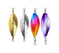 Marchfunny Ensemble de leurres rotatifs optimisés pour les déclencheurs de réaction des prédateurs, y compris les vibrations latérales et la rotation à 360 degrés dans tous les types d'eau (couleurs
