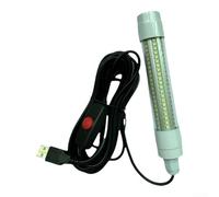 Marchfunny Lampe de pêche nocturne LED 5 V 13 W USB pour crappie pour cibler les calmars Shad avec construction en plastique PC (126 - lumière bleue)