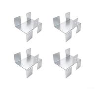 Marchfunny Le clip de fixation pour plaque de gravier pour le montage de panneaux de clôture utilise une méthode sans perçage pour fixer les panneaux aux poteaux sur des surfaces lâches ou non pavées