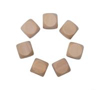Marchfunny Lot de 10 dés en bois non peint pour loisirs créatifs, ateliers, activités éducatives, gravure et impression (20 mm)