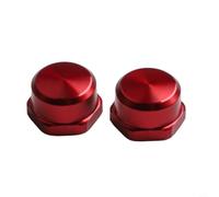 Marchfunny Lot de 2 écrous de broche M7 en alliage d'aluminium pour moulinet de pêche avec poignée à bascule de 7 x 4 mm et tige à vis intégrée (main droite rouge)