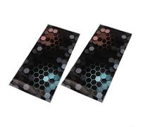 Marchfunny Lot de 2 films de protection pour poteau de portière de voiture - Autocollant en PET imperméable pour colonne latérale de véhicule - Motif nid d'abeille - 50 x 25 cm (C)