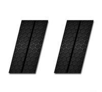 Marchfunny Lot de 2 films de protection pour poteau de portière de voiture, motif nid d'abeille, autocollant en PET imperméable pour colonne latérale de véhicule, 50 x 25 cm (A)
