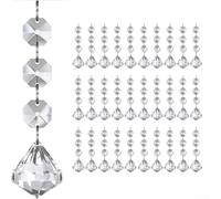 Marchfunny Lot de 30 boules de Noël transparentes en acrylique avec flocons de neige et stalactites pour décoration saisonnière (C)