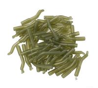 Marchfunny Lot de 50 terminaux de pêche pour bas de ligne CHOD avec aligneur de crochet en silicone pour soutenir le contrôle de la ligne et le déploiement du crochet (vert)