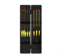 Marchfunny Lot de 6 flotteurs de pêche fiables en ABS pour ciblage de carpe avec queue fluorescente et marquage de poids de précision (6 pièces + 3 pièces)