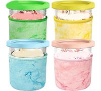 Marchfunny Manchon isolant thermique en néoprène compatible avec les tasses à crème glacée standard pour réduire le transfert de chaleur et améliorer le confort de manipulation (1 2)