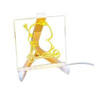 Marchfunny Planche à dessin LED à faire soi-même pour enfants avec acrylique transparent, stylos de plusieurs couleurs, et support pour des expériences d'écriture et de dessin interactives (15 x 15 cm