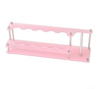 Marchfunny Présentoir de tubes à essai en acrylique pour matériel de pêche avec 5 positions de canne, 10 emplacements de flotteur et interface de montage 1/4 (rose)