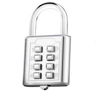 Marchfunny Protection robuste avec cette serrure à combinaison compacte en alliage de zinc à 8 chiffres (argent)