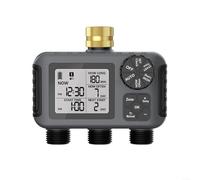 Marchfunny Smart Garden Minuteur d'arrosage avec 3 vannes indépendantes Contrôle numérique IPX5 Système d'arrosage programmable pour plantes, pelouse, jardin