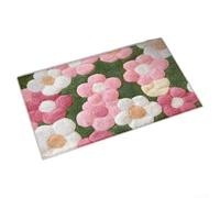 Marchfunny Tapis d'entrée imitation cachemire 50 x 80 cm Vert tendre (E)