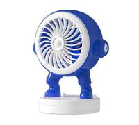 Marchfunny Ventilateur de bureau avec identité visuelle astronaute, capacité de recharge USB, régulation du flux d'air à 3 vitesses et niveau sonore inférieur à 36 dB pour un usage quotidien (bleu)