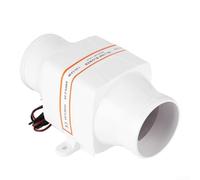 Marchfunny Ventilateur de cale en ligne de 7,6 cm avec connecteurs de tuyau pour une intégration facile dans les systèmes de ventilation pour yachts et véhicules utilitaires (24 V)