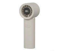 Marchfunny Ventilateur portable avec 100 réglages de vitesse - Rechargeable par USB - Affichage numérique pliable - Support de bureau à suspendre au cou - Pour intérieur ou extérieur - Amandes