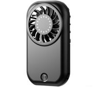 Marchfunny Ventilateur portable rechargeable par USB, 5 vitesses, 1200 mAh, mini ventilateur portable avec moteur haute vitesse pour voyage, bureau, extérieur, blanc