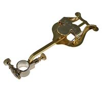 Marching stand lyre trumpet, curved, short, with holder