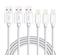 Marchpower iPhone Câble [Certifié MFi] 3Pack 1M Câble Lightning iPhone Connecteur Ultra Résistant pour iPhone13/12/11/11 Pro/X/XS/XR/8/8 Plus/7/7 Plus/6s/6s Plus/6/6 Plus/SE/5s/5 iPad