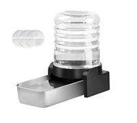 Marchul 3.8L Distributeur d'eau Chat, Distributeur Eau Automatique par Gravité avec Gamelle INOX pour Chat et 3 Filtres, Grande Capacité Distributeur Eau pour Chiens et Chats, sans Électricité