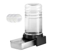 Marchul 5.7L Distributeur d'eau pour Chien Chat, Distributeur Eau Automatique par Gravité avec Gamelle INOX et 3 Filtres, Grande Capacité Distributeur Eau pour Animaux de Compagnie, sans Électricité