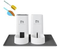 Marchul Distributeur de Nourriture et d'eau pour Chien et Chat, 3.8L x 2 Pièces (mangeoire+arrosoir + Tapis)