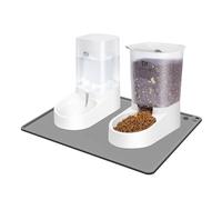 Marchul Mangeoire automatique pour chien et chat avec distributeur d'eau, bol d'eau 2 en 1 de 3,8 l pour plusieurs jours d'alimentation (mangeoire, abreuvoir, tapis)
