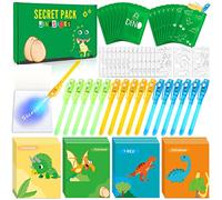 MarckersHome Stylo Encre Invisible et Carnet de Notes,Crayons à Encre Invisible,Pack 16 Dinosaure Petits Cadeaux Anniversaire pour Les Filles et Garçons,Cadeau Anniversaire Enfants et Jouets Pinata
