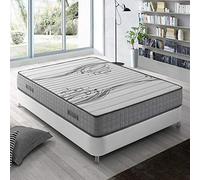 marcKonfort - Matelas Boston à mémoire de Forme 22 cm Épaisseur + 1,5 cm de Mousse à mémoire de Forme de 65 kg/m3 + Indépendance de Couchage + Soutien Ferme etDurable, (140_x_200_cm)