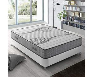 marcKonfort - Matelas Boston à mémoire de Forme 22 cm Épaisseur + 1,5 cm de Mousse à mémoire de Forme de 65 kg/m3 + Indépendance de Couchage + Soutien Ferme etDurable, (140_x_200_cm)