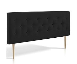 marcKonfort Tête de lit Oslo 140X100 cm, capitonnée Tissu Anthracite, Épaisseur Totale de 8 cm
