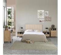marcKonfort Tête de lit tapissée Creta 150x60cm beige