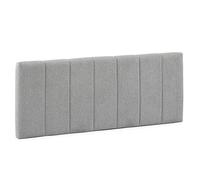 marcKonfort Tête de lit tapissée Creta 160x60cm Couleur Gris,Rembourrée de Mousse, brodé Effet capitonné, 8cm d'épaisseur, Système de Fixation Inclus.