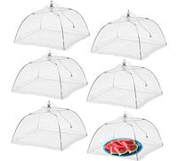 Marclix 6 Pcs/Lot 45X45cm Pop-Up Grille Alimentaire Couverture Pliable et Lavable En Couvercle Alimentaire Couverture De Table À Manger