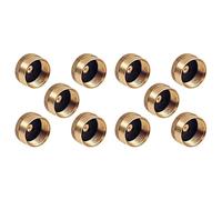 Marclix Lot de 10 bouchons de recharge en laiton de 0,5 kg pour bouteille de propane, bouchon de réservoir de gaz scellé pour cuisinière d'extérieur