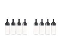 Marclix Lot de 8 bouteilles souples rechargeables pour condiments, salade, sauce tomate, , cuisine, barbecue, noir
