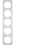 Marco 5E, R.1, aluminio/blanco, brillo