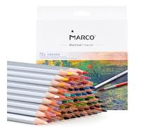 MARCO 7120-72 Couleurs vives, Mines de gypse épaisses, Crayons en bois hexagonaux, Crayons de couleur hydrosolubles, Parfaits pour Artistes, Débutants et Amateurs de Peinture
