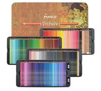 MARCO Crayons de couleur pour adultes, set de 160 couleurs, crayons à l'huile professionnels en bois dans boîte en fer, adaptés aux étudiants d'art et professionnels (set d'huile 160 pièces)