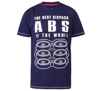 Marco - D555 Hommes Grande Taille Meilleur Sixpack ABS Ras Cou T-Shirt