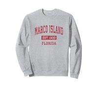 Marco Island Florida FL Vintage Sports Design Rouge Sweatshirt