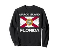 Marco Island Florida Flag Design Marco Island Beach FL Drapeau Sweatshirt