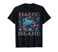 Marco Island Floride Bleu Crabe Été Plage Vacances Cadeaux T-Shirt