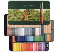 MARCO Lot de 100 crayons de couleur solubles dans l'eau, de haute qualité, parfaits pour les étudiants en art et les professionnels, avec pinceau, cadeau dans une boîte en fer série 3120